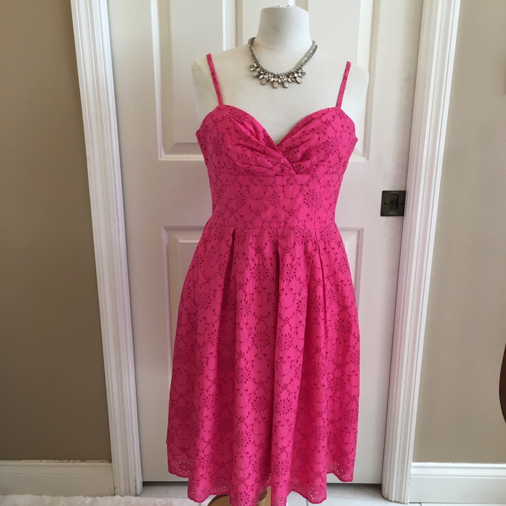 Lilly Pulitzer vintage pink cotton eyelet dress, 4
